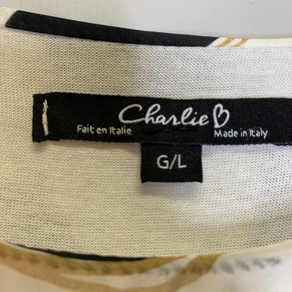 Charlie B Sheer Silk Blouse Lined Bell Sleeve Polka Dots Old Money Italy Large - Picture 7 of 14